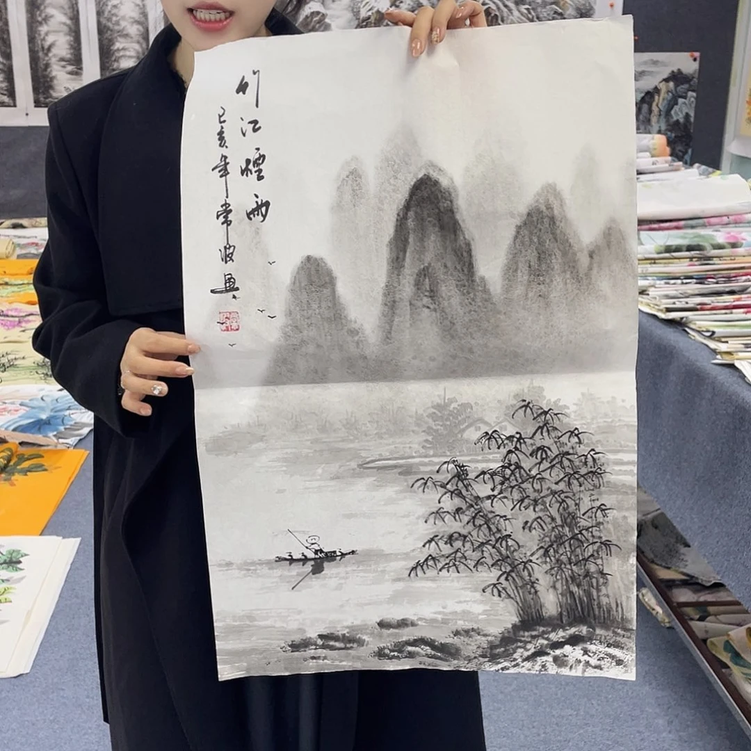 国国画作品小姐姐放漏…