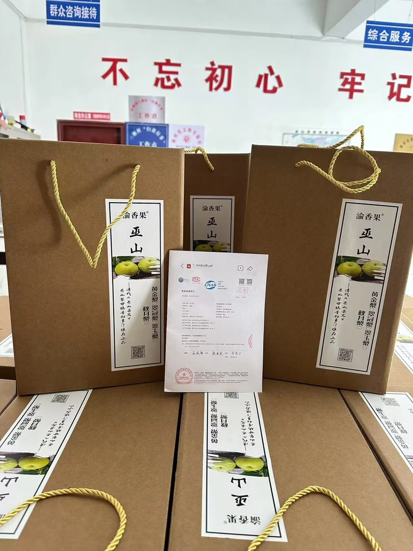 【现摘现发】正宗巫山脆梨酥脆新鲜皮薄核小 脆梨