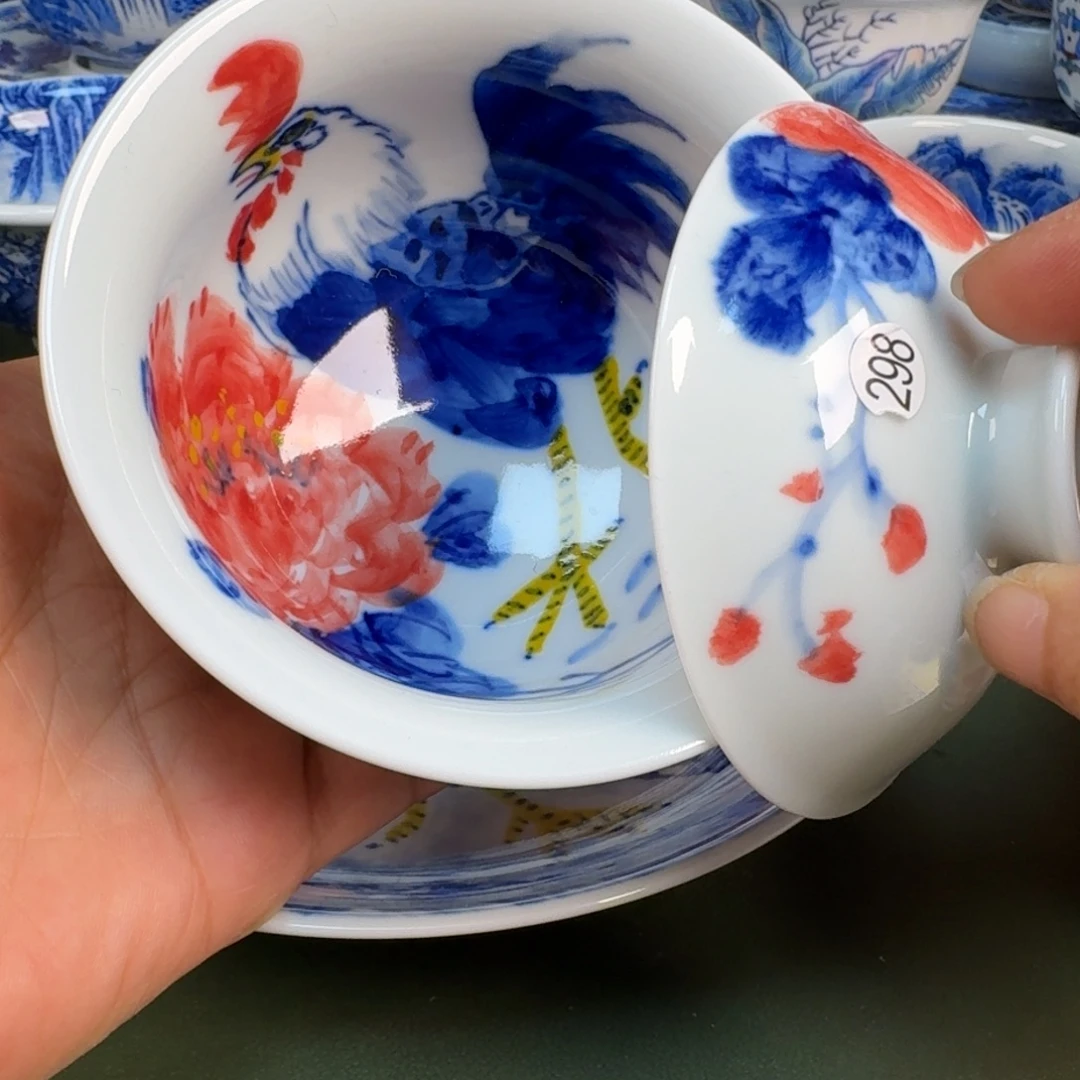 陶景德镇纯手绘茶具圆圆298