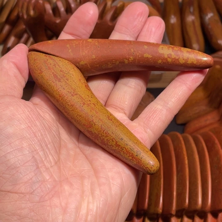 红砭石精品款角式拨筋棒