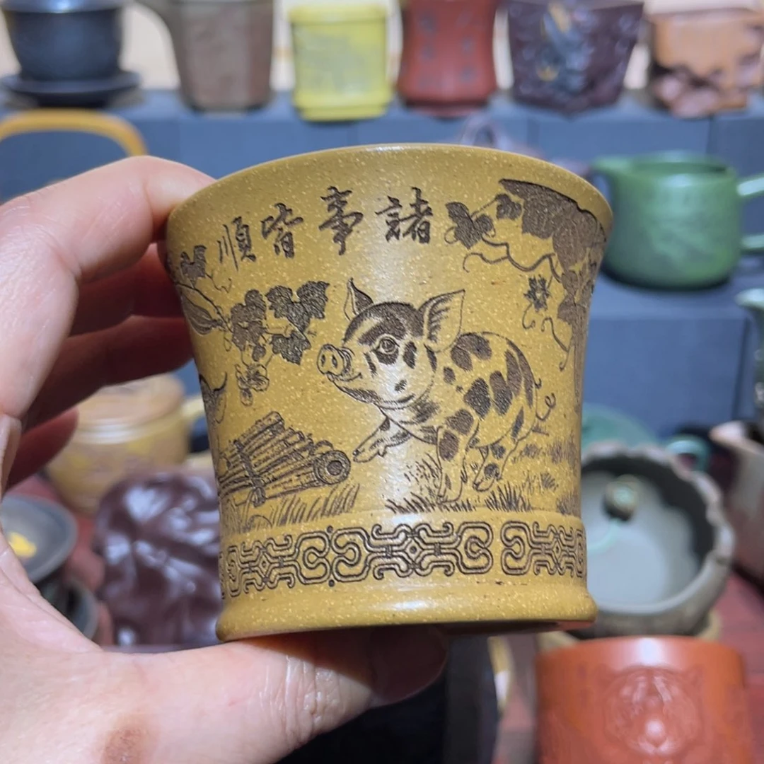 原矿紫砂手工主人杯