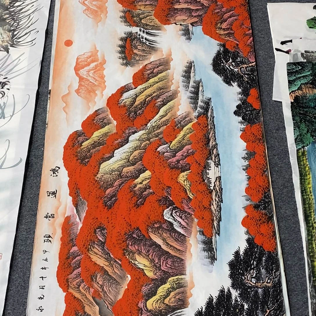 国画画画真的画画
