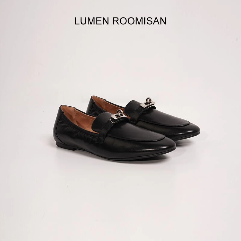 ROOMISAN【25aw/马衔扣一脚蹬慵懒乐福皮鞋】25175