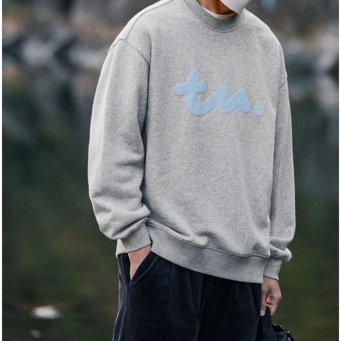 秋冬季重磅长袖男女款打底衫宽松圆领套头百搭内搭上衣加厚卫衣