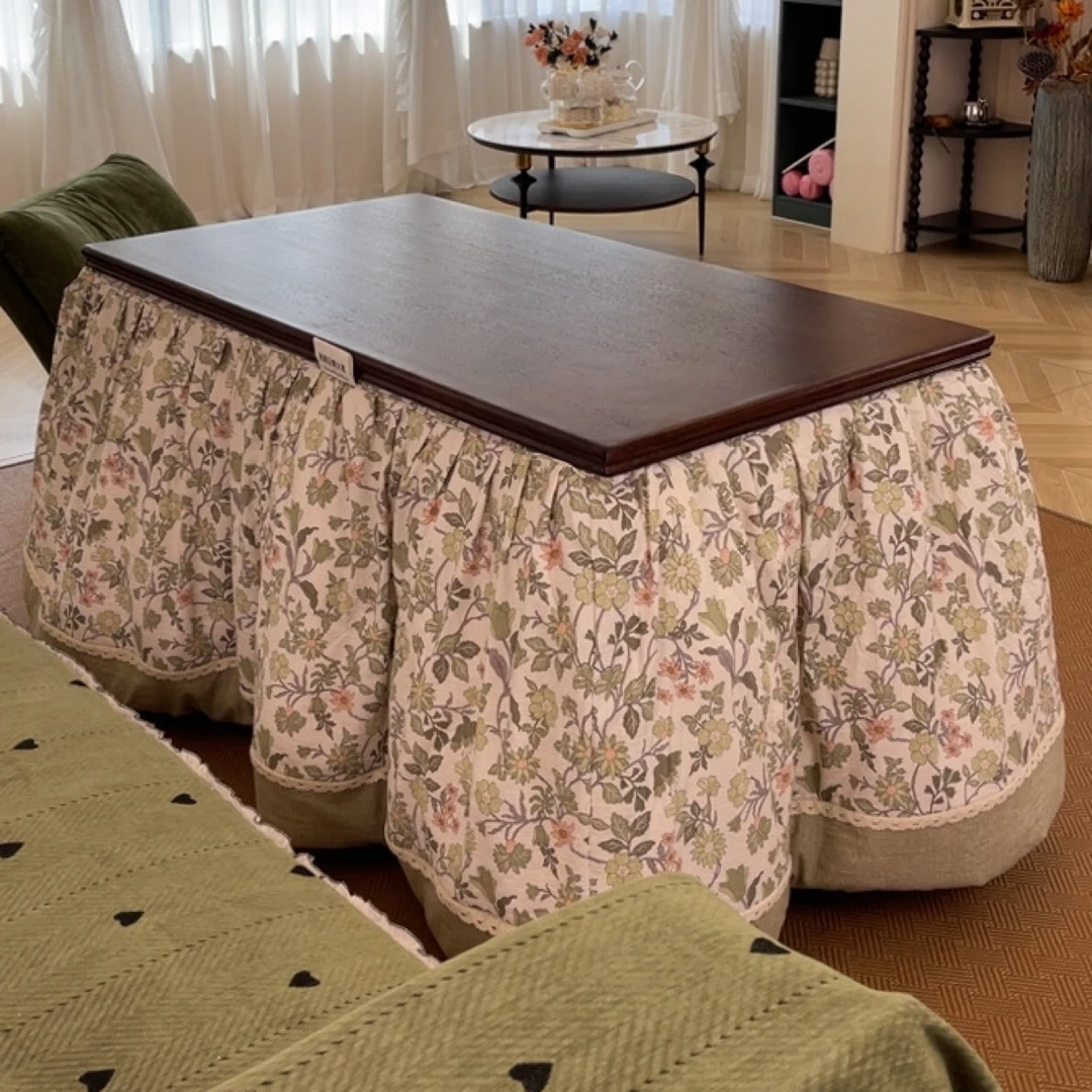 新款双面可脱胆烤火被长方形加厚加绒烤火被罩可拆洗电烤火桌被