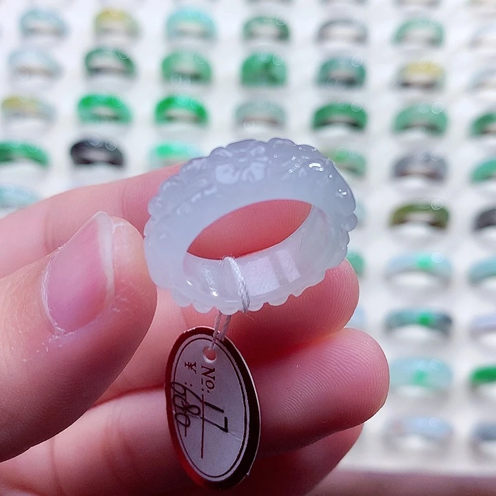 翡翠未镶嵌戒指17号