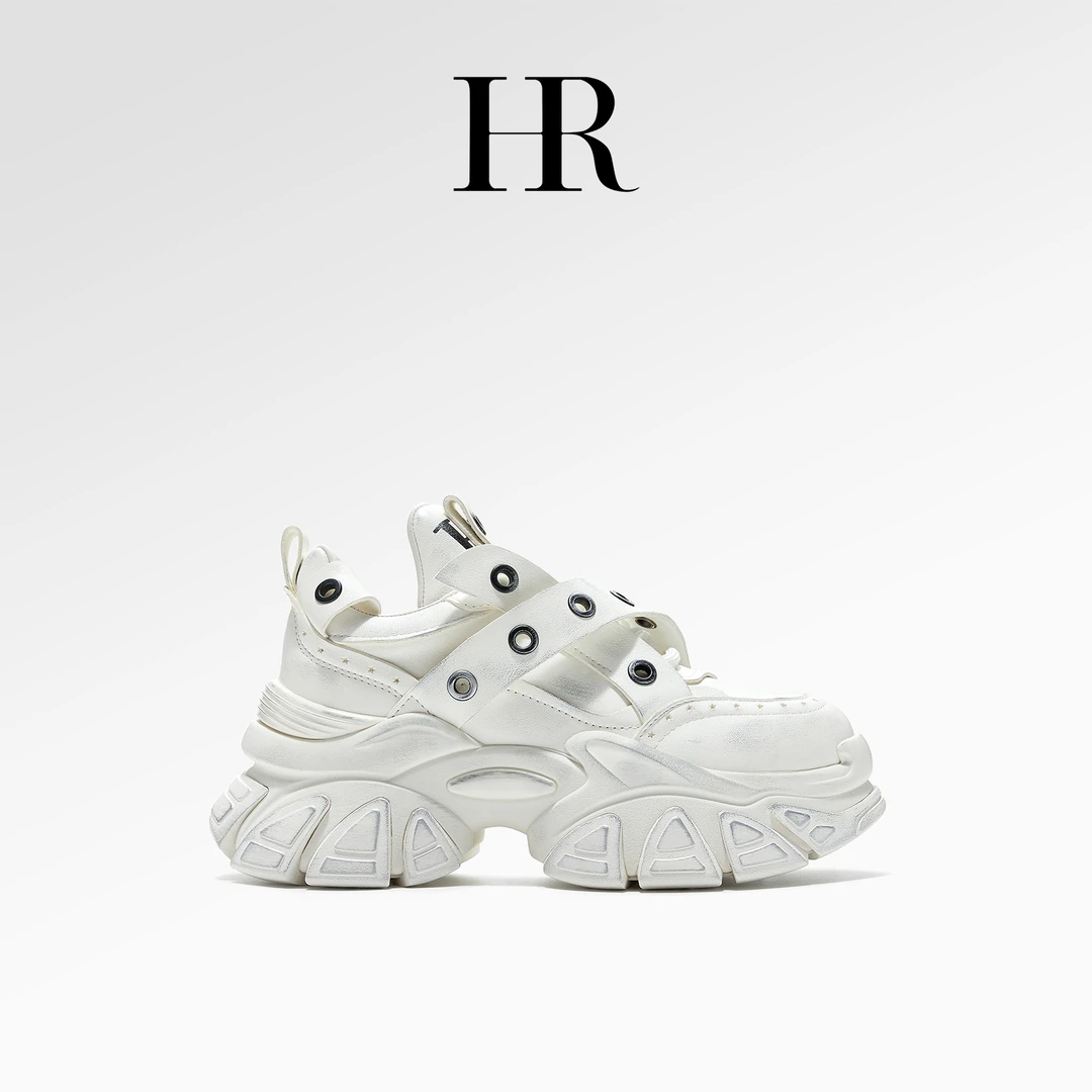 HR/赫莲娜女鞋百搭时尚鞋潮流设计透气厚底老爹鞋春季经典低帮