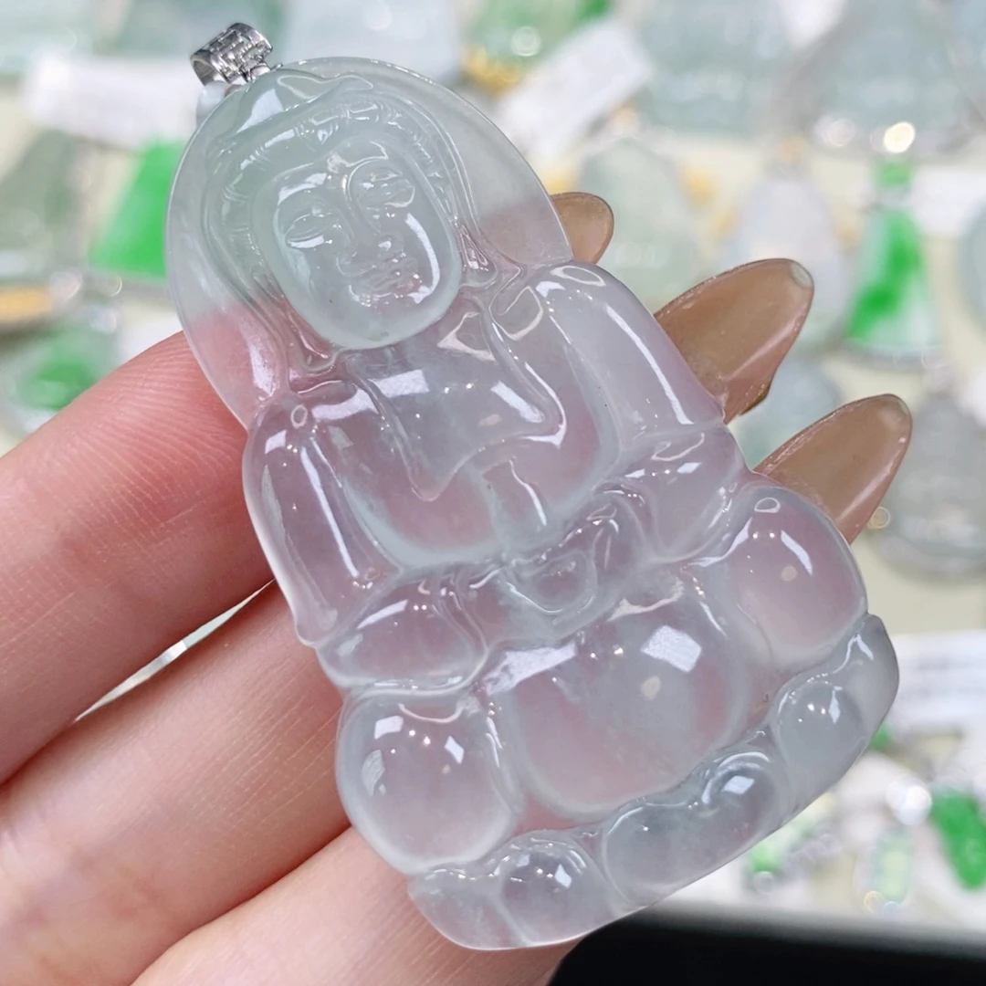 颈饰18K金镶嵌翡翠