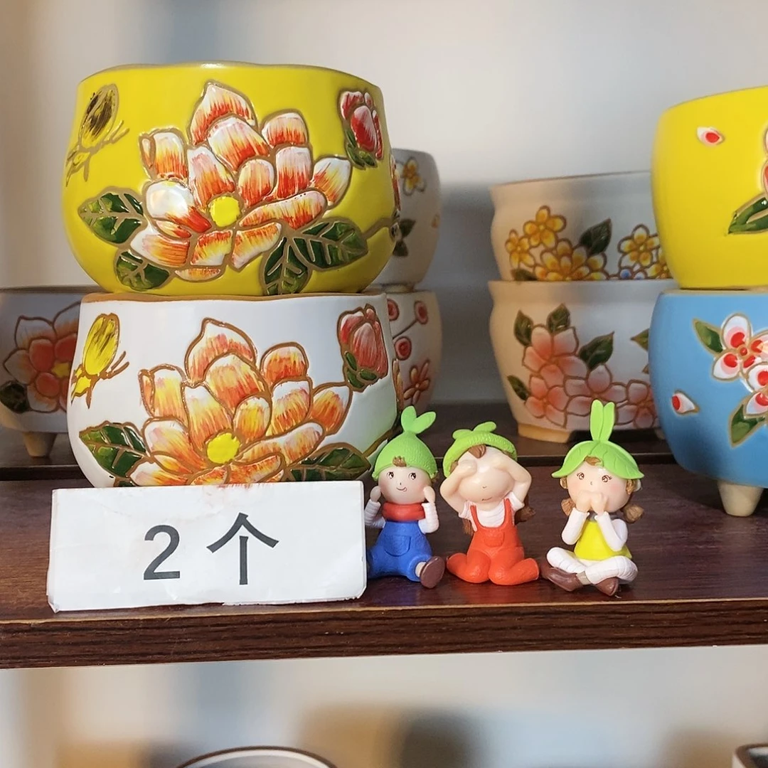 红陶韩式多肉植物花盆