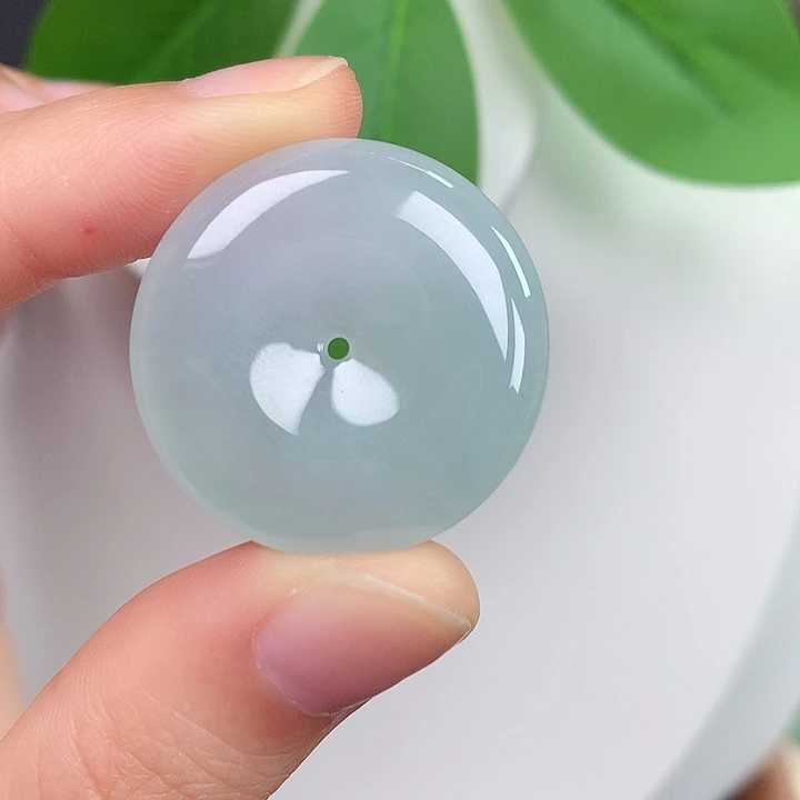 翡翠未镶嵌颈饰平安扣26.8-4.8mm