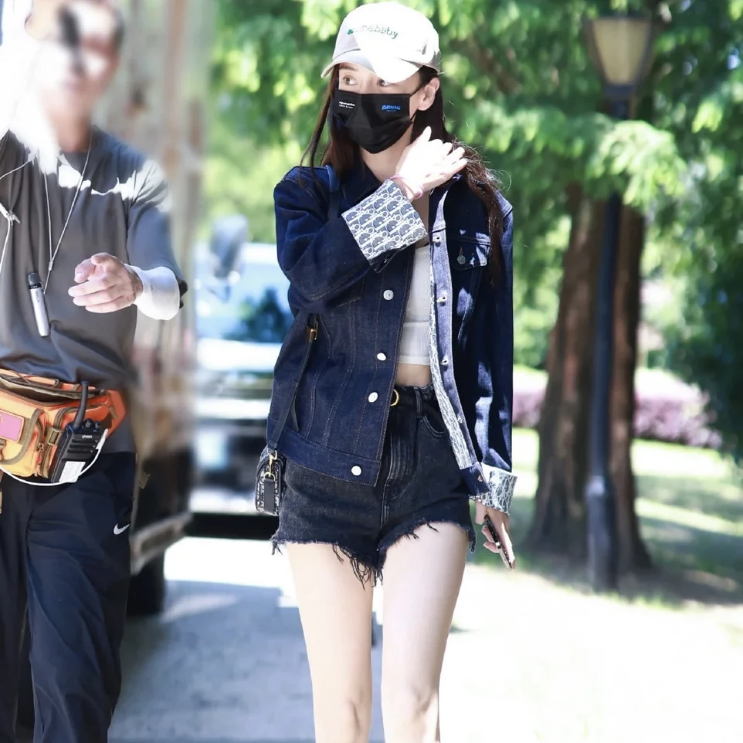 99新 DIOR/迪奥 SS24棉质混纺印花长袖牛仔外套/46码/E0326/