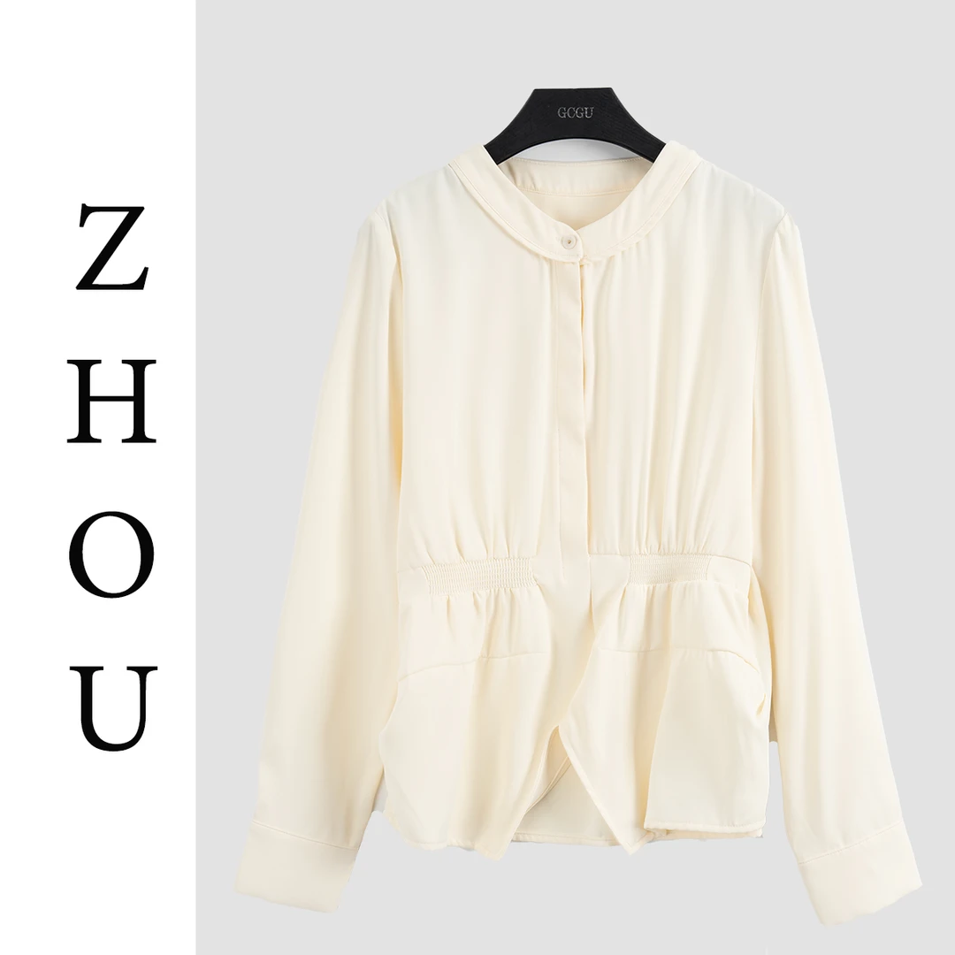 杏色高端轻奢上衣-50821