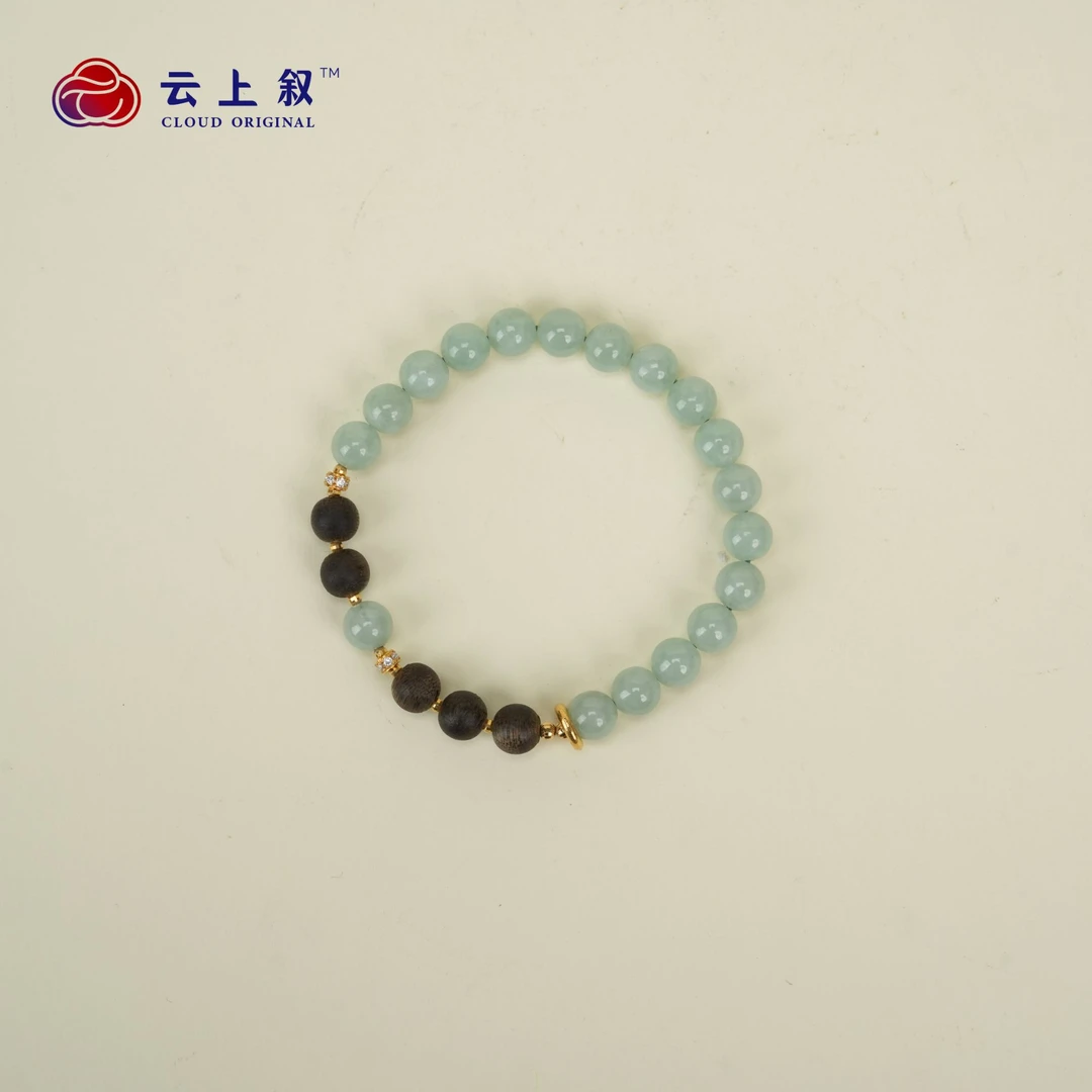 【云上叙】10 QJDXYGD323005-C 18K翡翠圆珠单圈手串-多样性发其一
