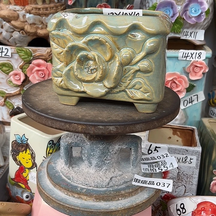 紫砂花盆粗陶材质多肉花盆