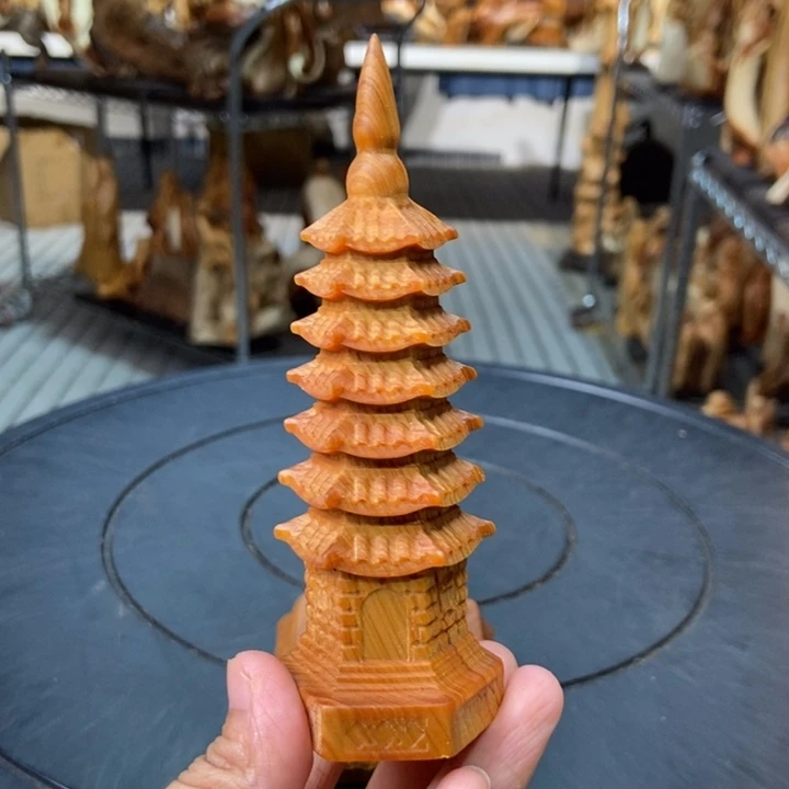 柏木（崖柏）手把件文昌塔