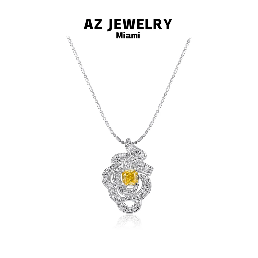 坠链均925银合成锆石 Q【baby蛇】设计感小众璀璨满钻镂空项链女