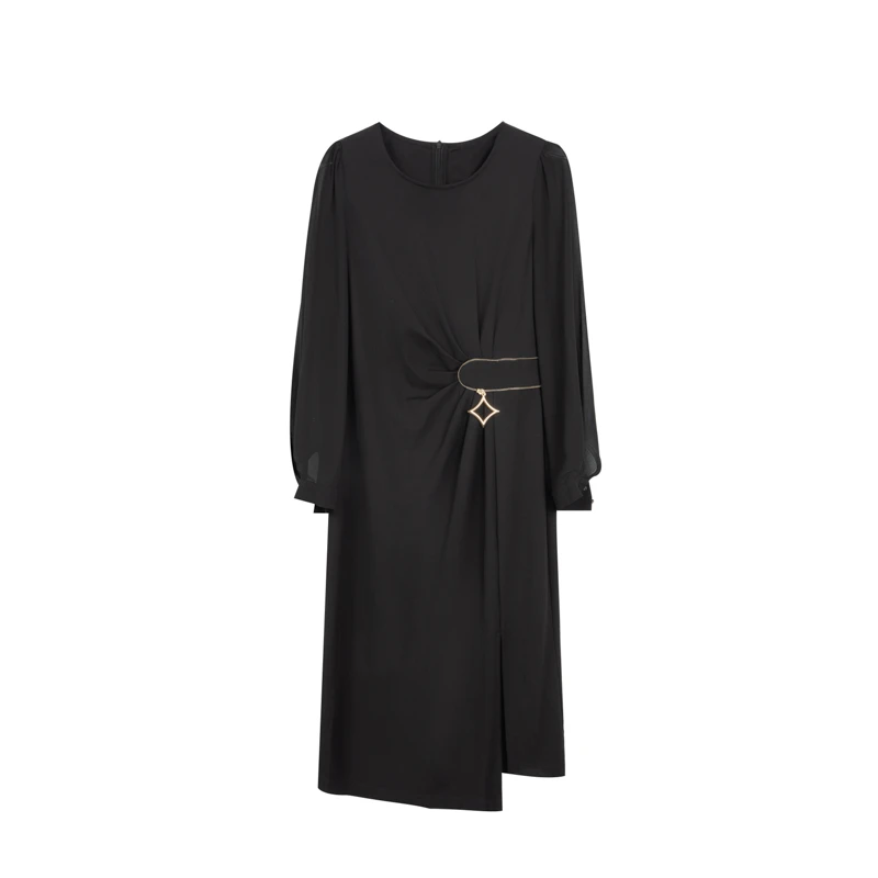 【小余专属】春季套头连衣裙轻奢裙子显瘦圆领宽松AH3242341290