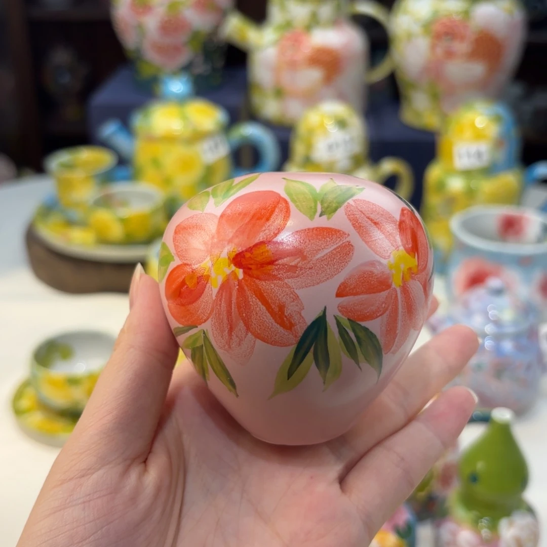 景德镇手绘高温釉下彩陶瓷茶具