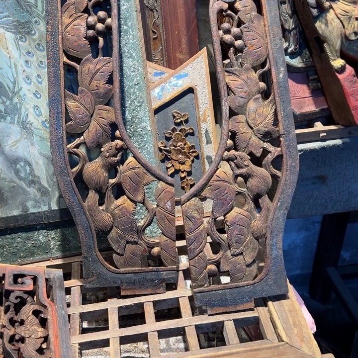 【闪购商品】香榧木老*老木雕花板艺术