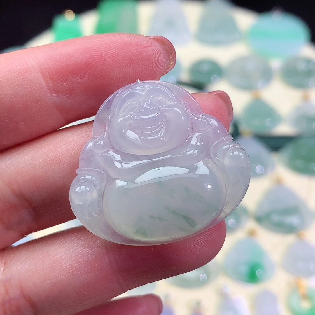 翡翠未镶嵌颈饰佛公