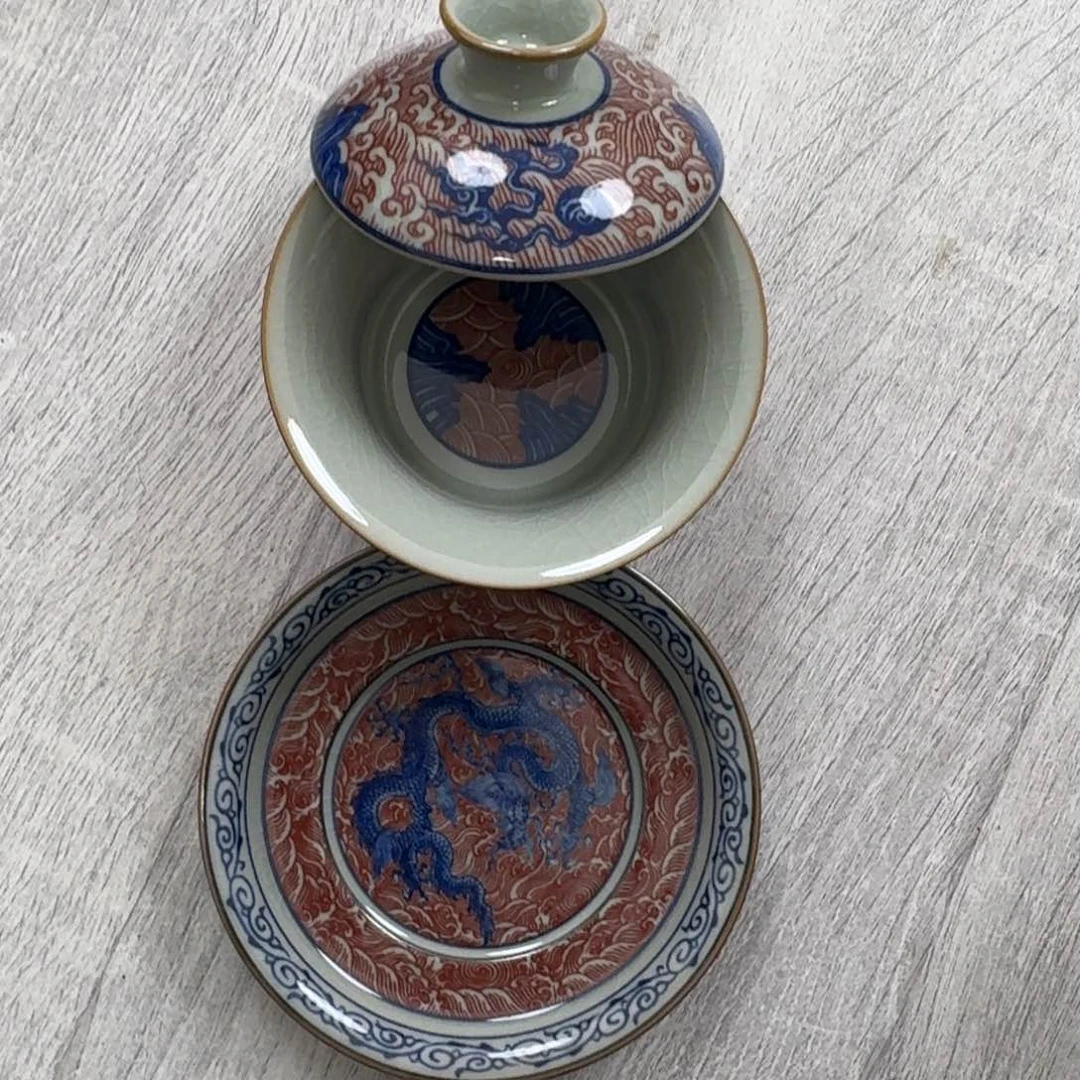 海水龙马蹄盖碗微瑕