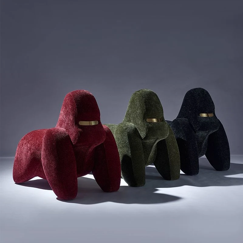 【爆款】设计师金刚休闲椅网红卡通儿童动物座椅创意大猩猩单人懒人