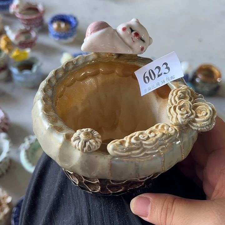 口9 手工花盆满30包邮