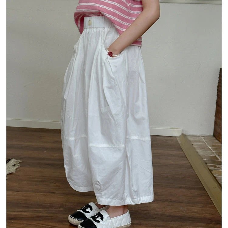 女童灯笼裤子夏季2025新款儿童阔腿休闲裤薄款女孩宽松萝卜裤洋气