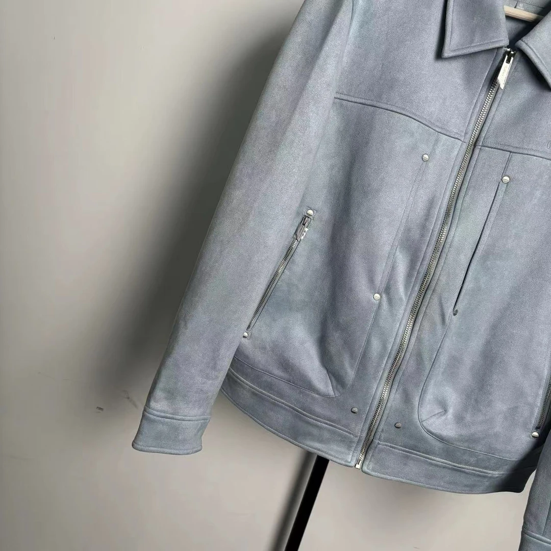 25新款情侣简约休闲翻领外套夹克 01407