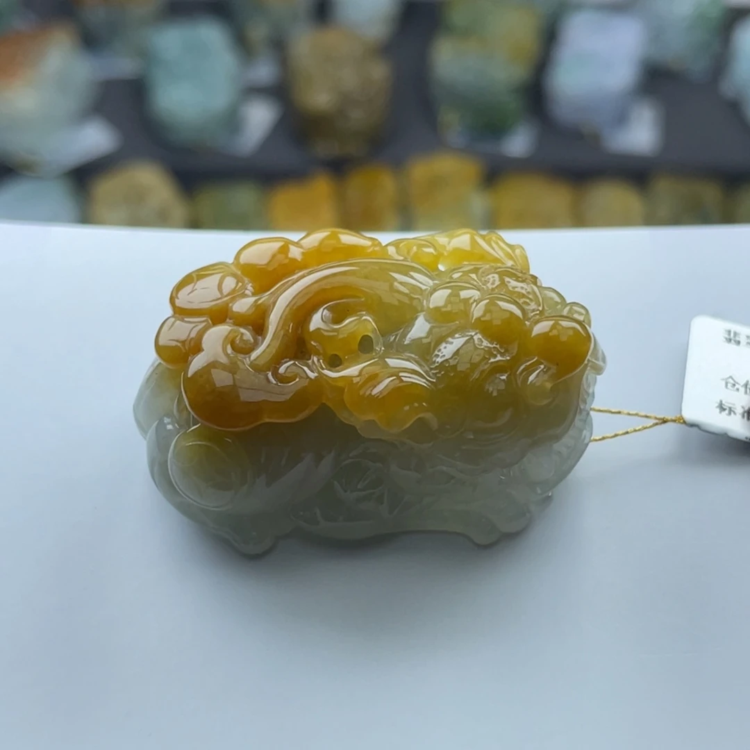 翡翠未镶嵌颈饰一**前貔貅