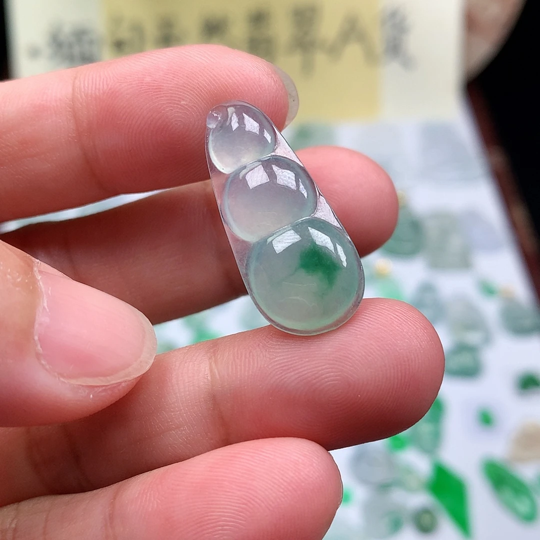 翡翠散珠缅甸天然A货翡翠冰种豆子