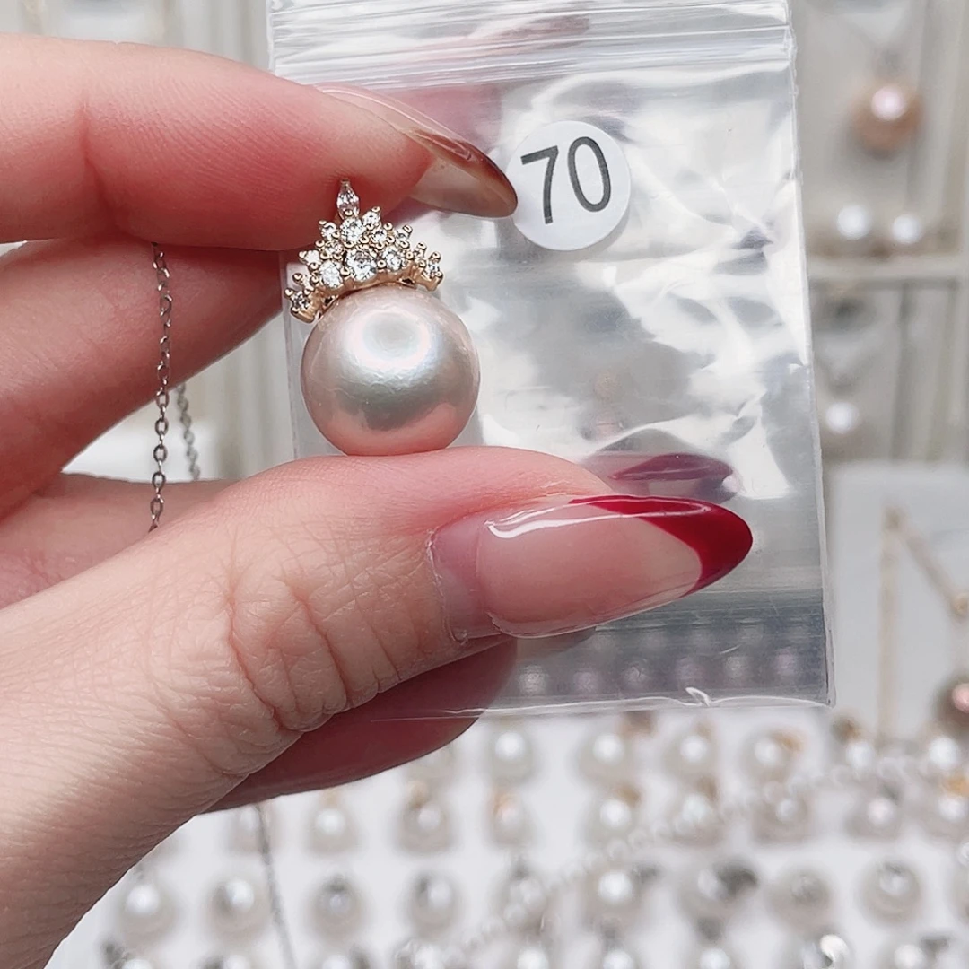 合金淡水珍珠吊坠(赠链)