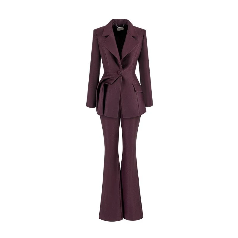 「琥珀流光」 MAGGIE MA高级感套装气质时尚西装套装女412C/413P