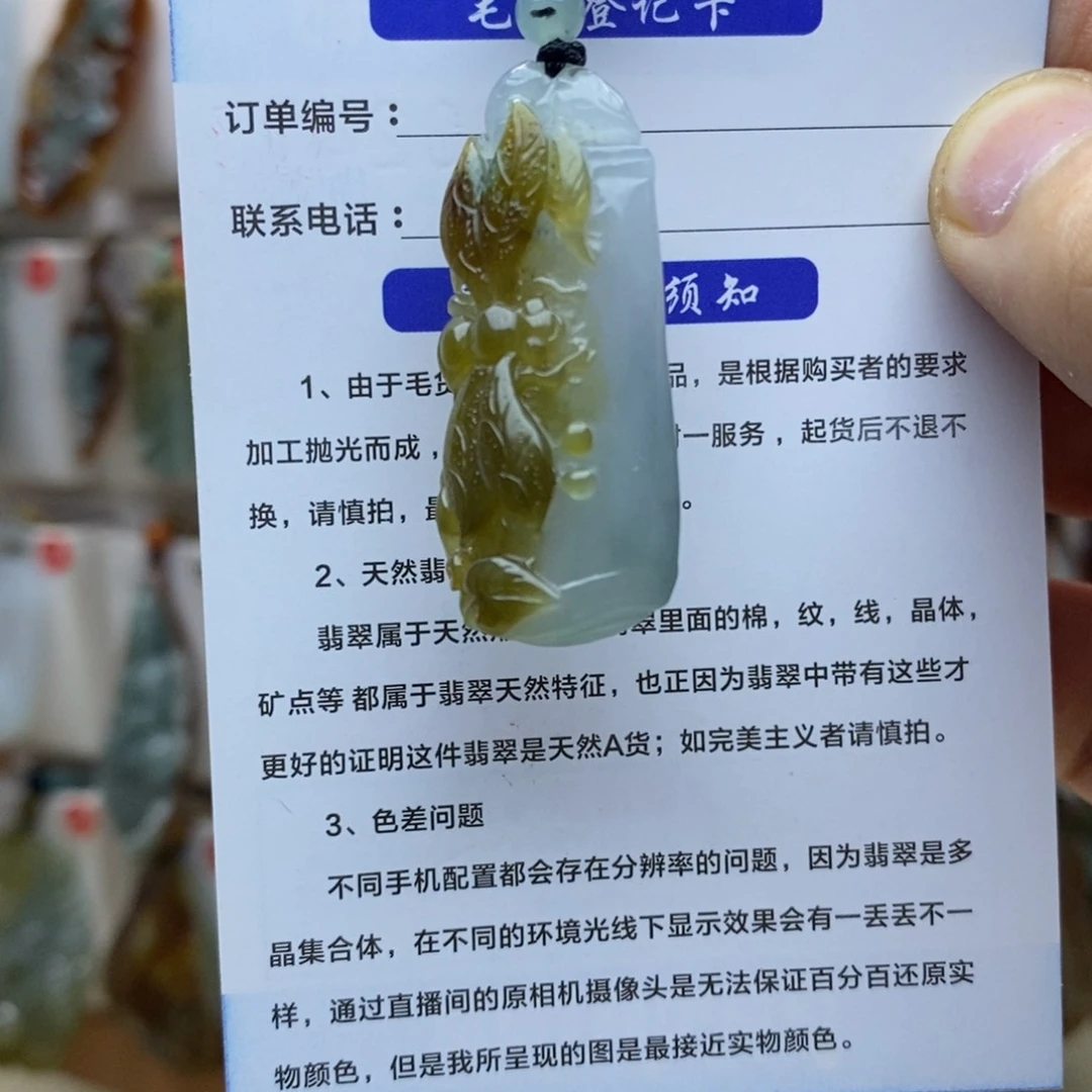 翡翠未镶嵌颈饰蜻蜓