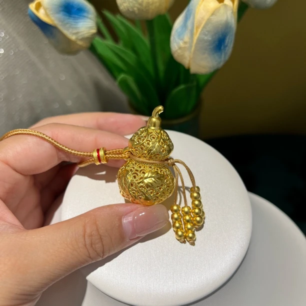 足金【花丝葫芦吊坠】时尚百搭