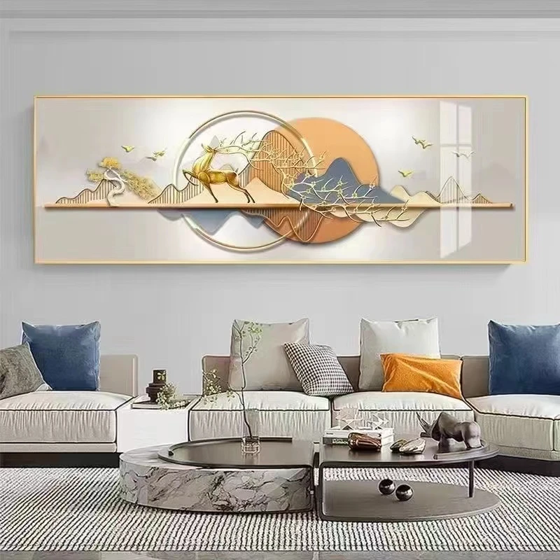 轻奢客厅沙发背景墙画高档卧室床头装饰画