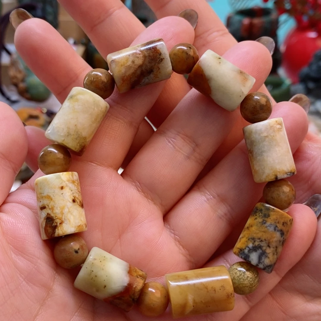 蛇纹石玉手串未镶嵌