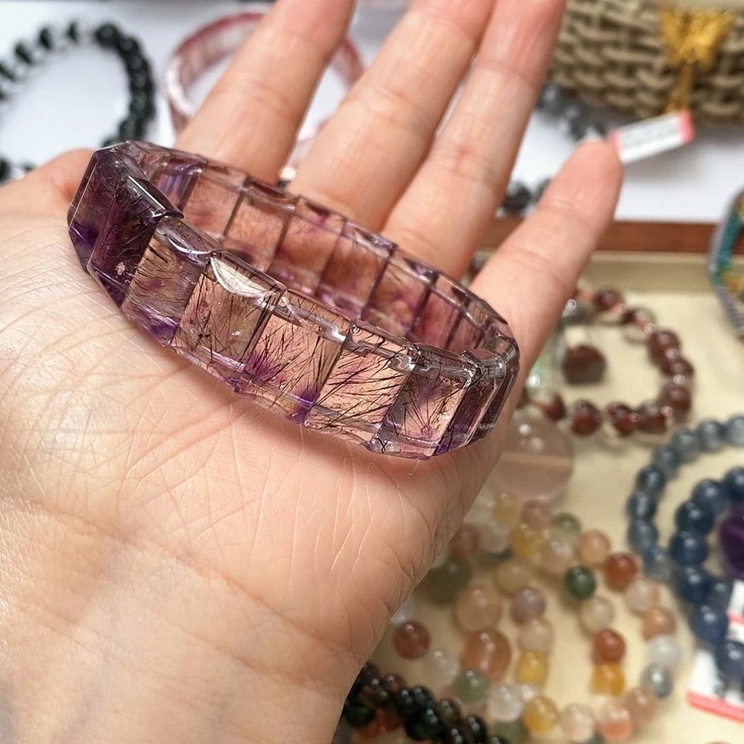 未镶嵌手链水晶紫超