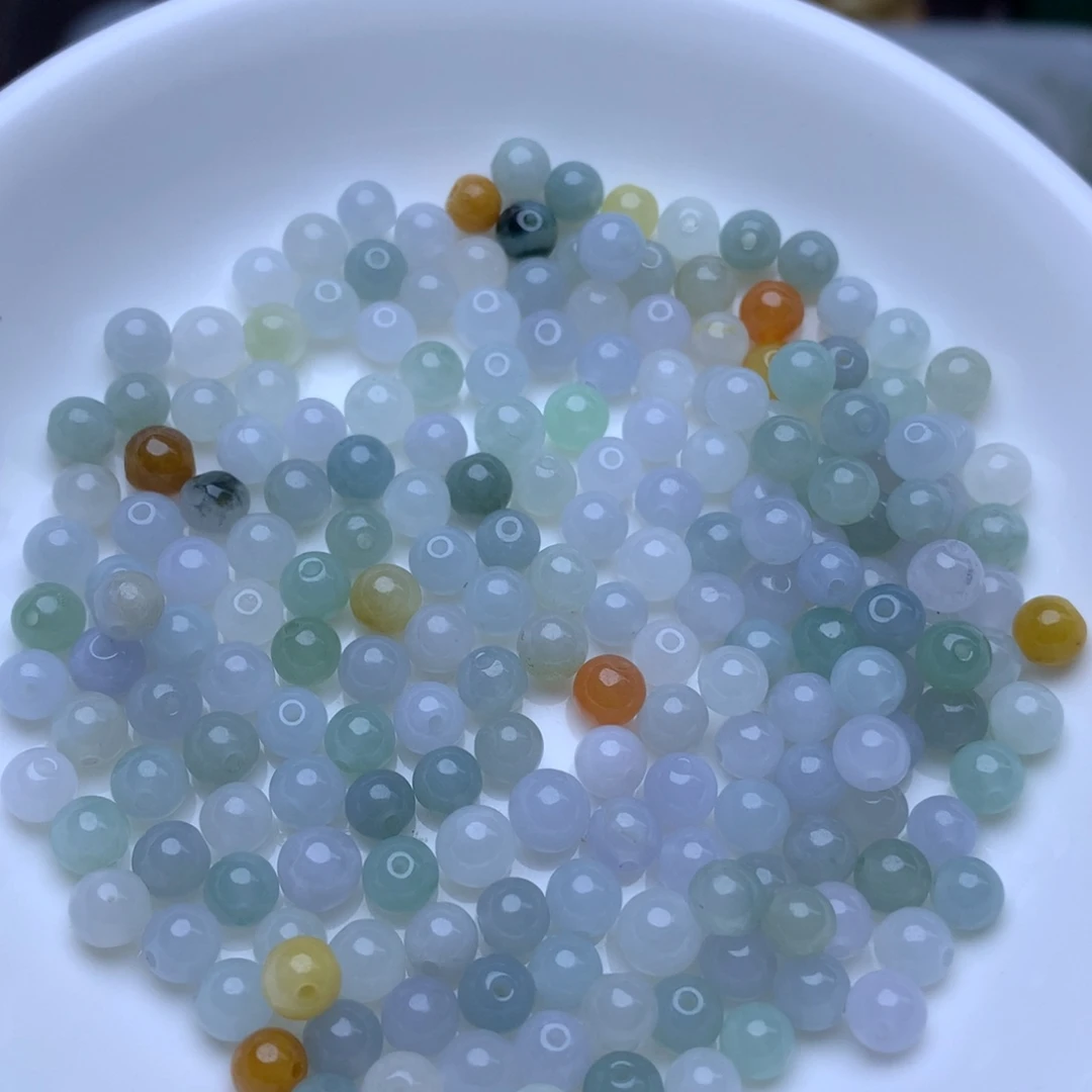 翡翠散珠卡4.6冰三彩50个