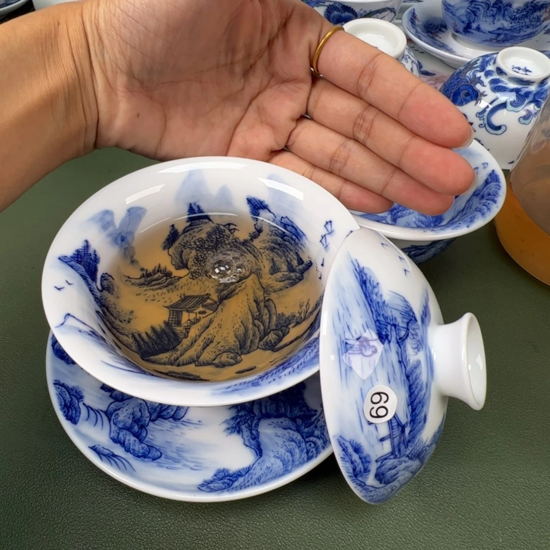 陶瓷景德镇纯手工纯手绘茶具木木69