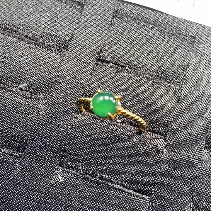 翡翠银S925镶嵌戒指