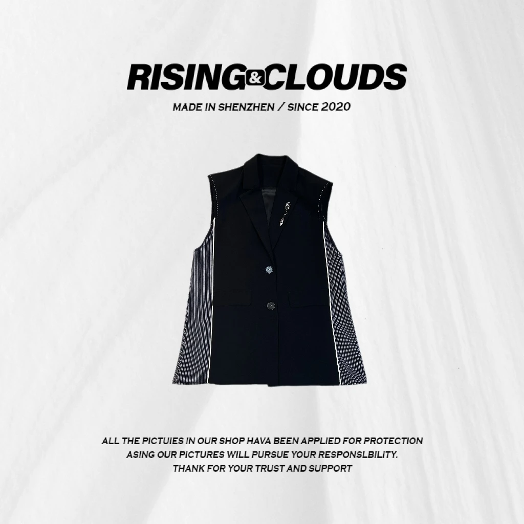 RISING&CLOUDS小云姐【亦千】舒适百搭显瘦无袖拼接马甲030016