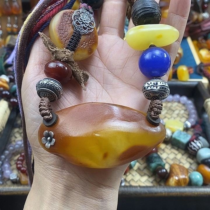 蜜蜡未镶嵌项链项链