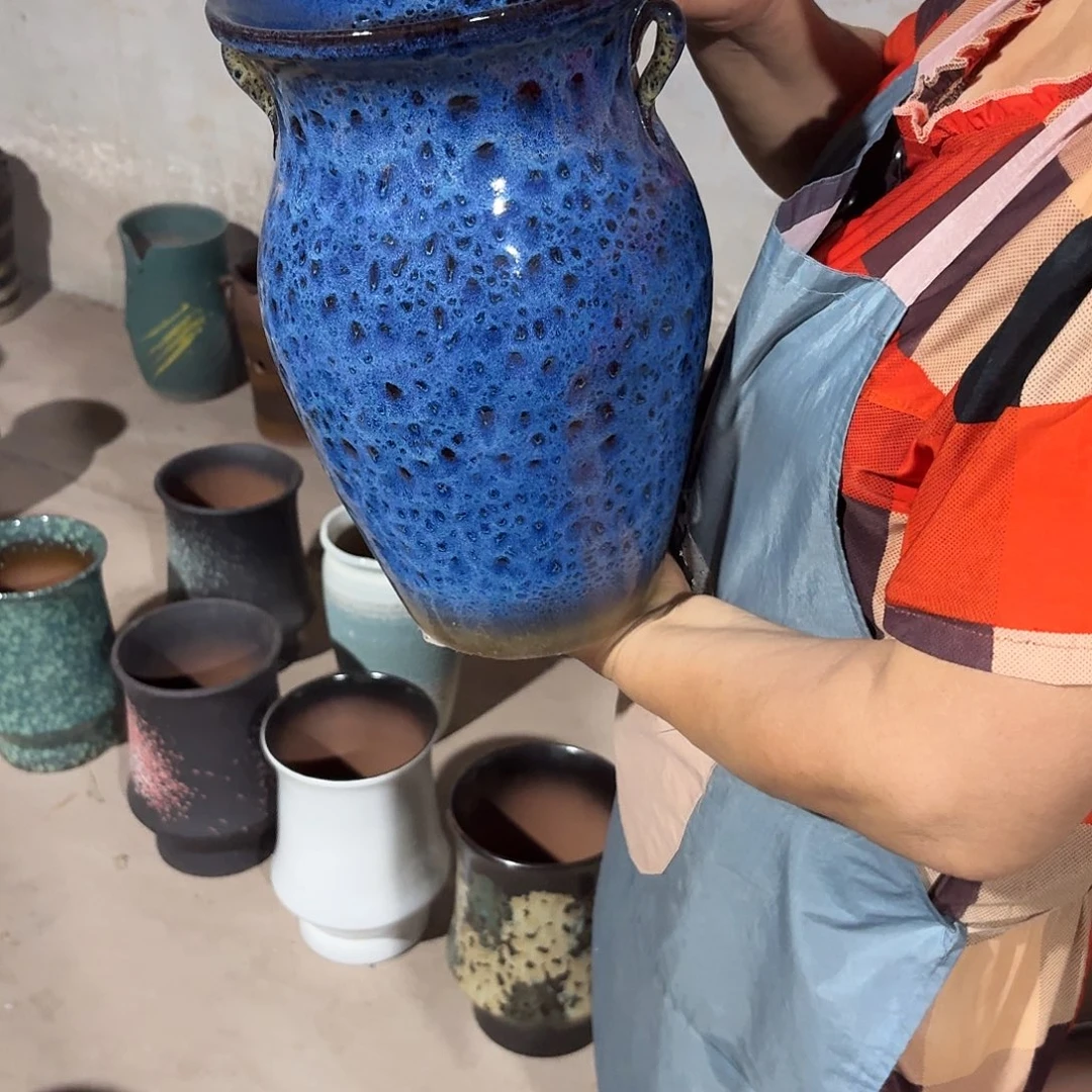 紫砂花盆口20高32