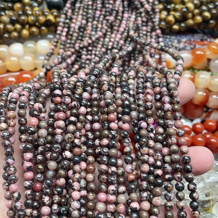 玛瑙/玉髓珠宝半成品未镶嵌2条4.7mm蔷薇