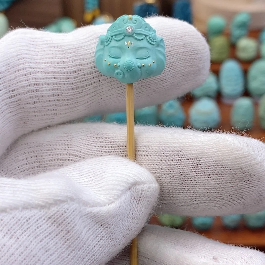 未镶嵌绿松石珠宝奇石