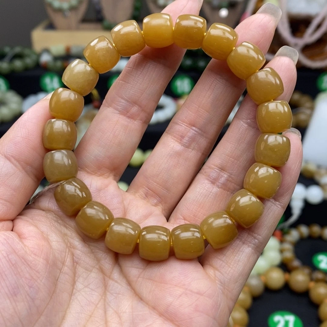 和田玉手链未镶嵌10m m