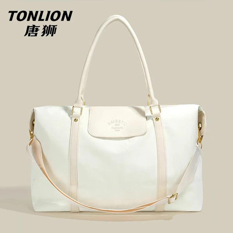 tonlion/唐狮单肩包大容量旅行包女时尚百搭手提行李包女简约纯色