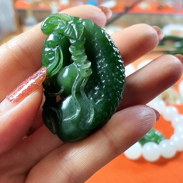 和田玉（碧玉）未镶嵌吊坠(赠链)