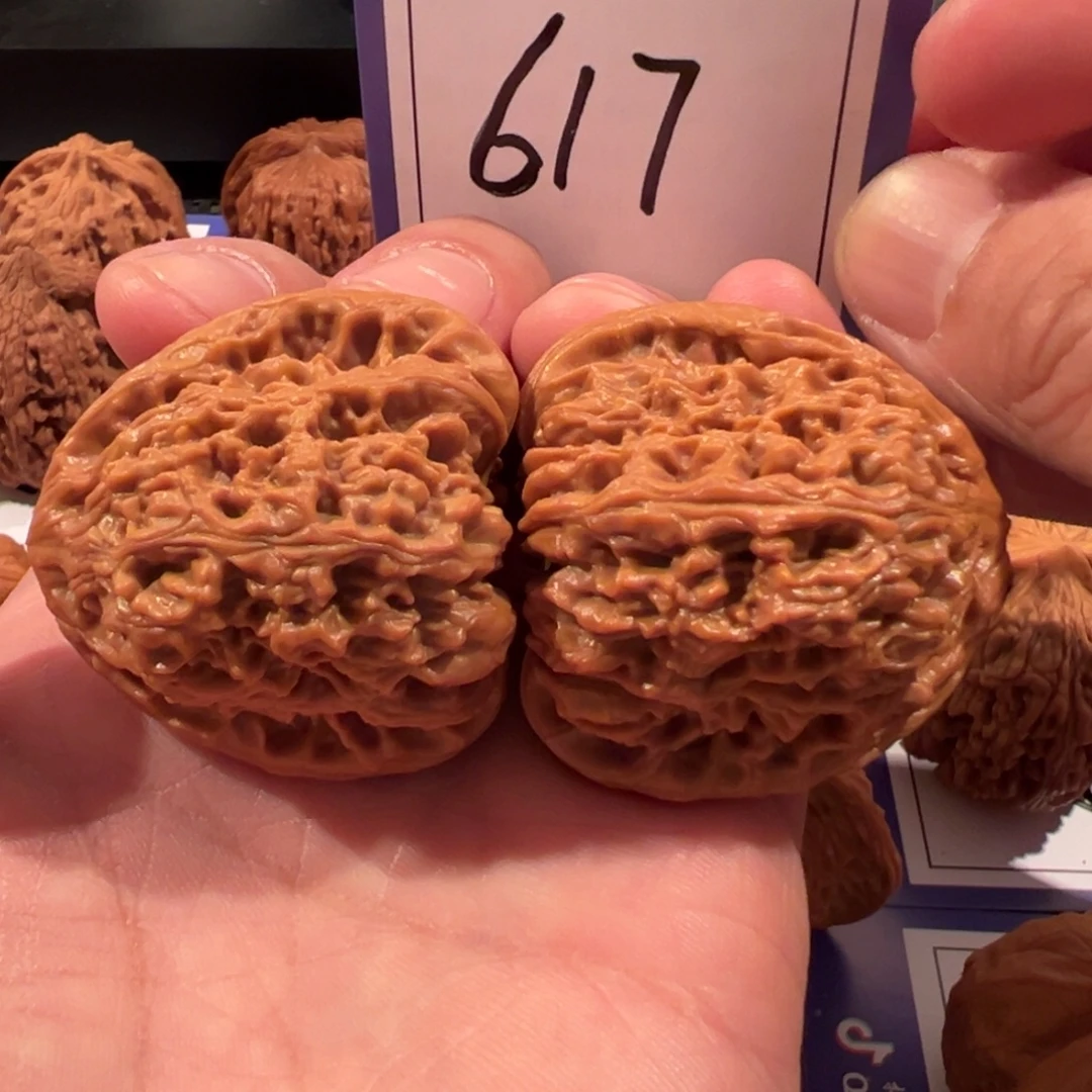 文玩核桃把件全品三角疆40.5尺寸617号